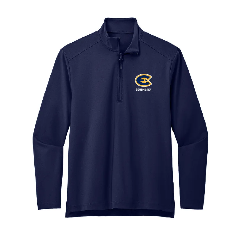 UW Eau Claire - NCAA Women's Soccer : Taylor Bembnister - Premium Quarter Zip Jacket A-Line Jacket Boat Neck Shawl Collar