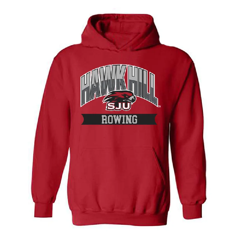 St. Joe's - NCAA Women's Rowing : Evie Holder - Classic Shersey Hooded Sweatshirt Hoodie with Ribbed Cuffs Snug Fit Comfort St. Joe's - NCAA Women's Rowing : Evie Holder - Classic Shersey Hooded Sweatshirt Hoodie with Ribbed Cuffs Snug Fit Comfort