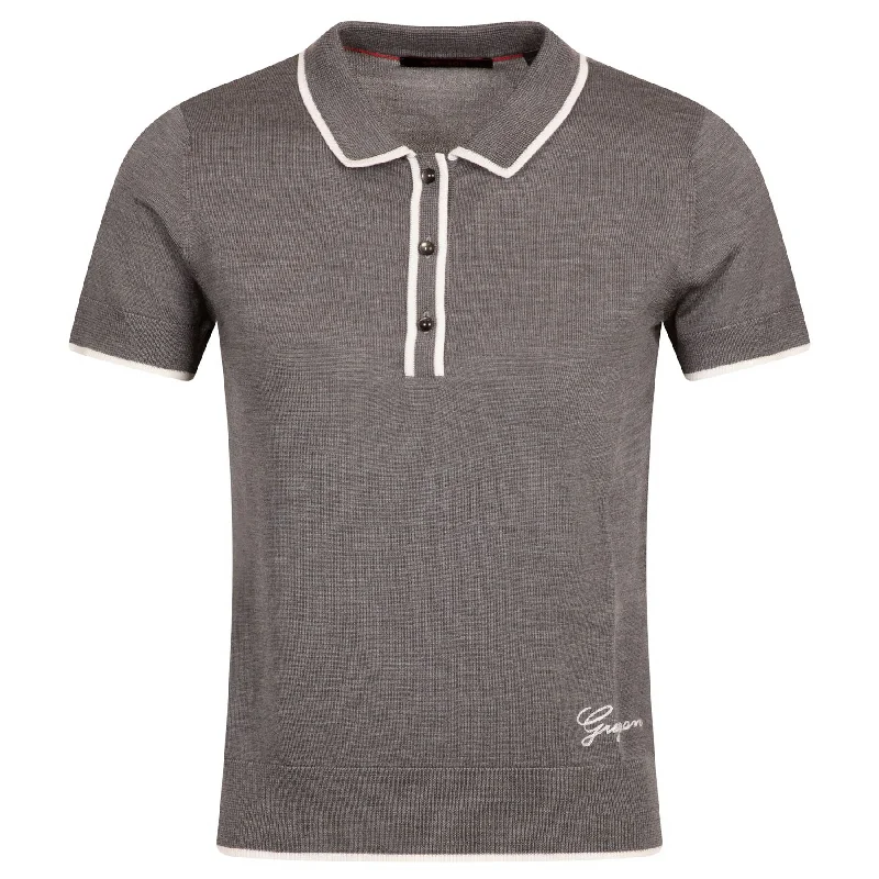 Womens SS Bardot Sweater Polo Smoke Heather - AW24 Casual Formal Business