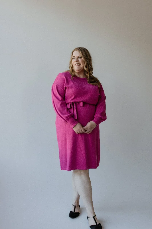 MIDI LENGTH SWEATER DRESS Satin Fabric Silk Fabric Chiffon Fabric