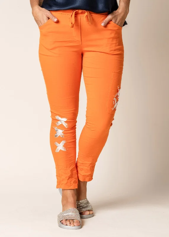 Rika Pants in Sunset Orange Classic Straight Pants