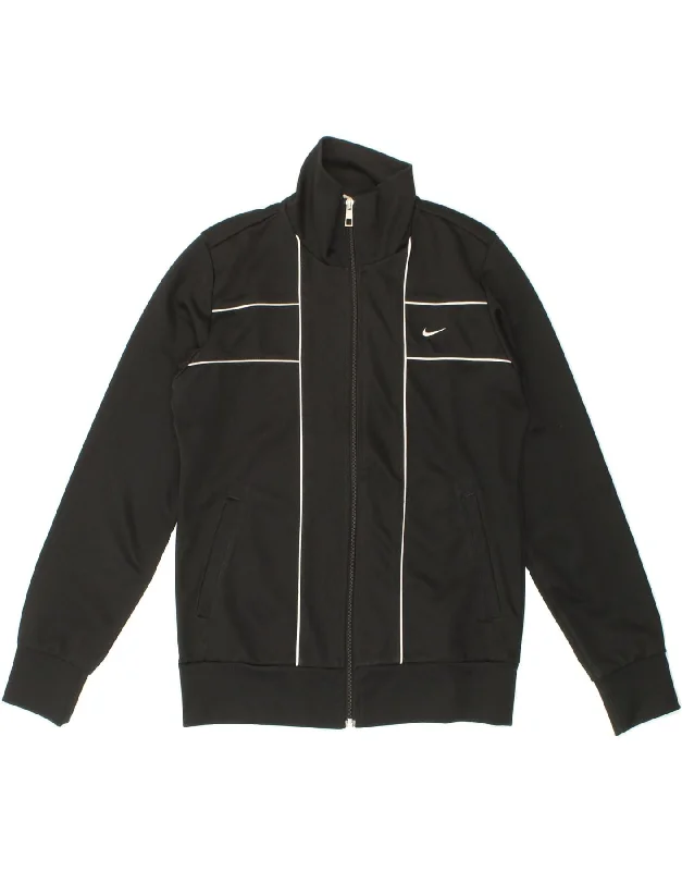 NIKE Womens Tracksuit Top Jacket UK 12/14 Medium Black Polyester One-Shoulder Jacket Off-the-Shoulder Jacket Asymmetrical Jacket NIKE Womens Tracksuit Top Jacket UK 12/14 Medium Black Polyester One-Shoulder Jacket Off-the-Shoulder Jacket Asymmetrical Jacket