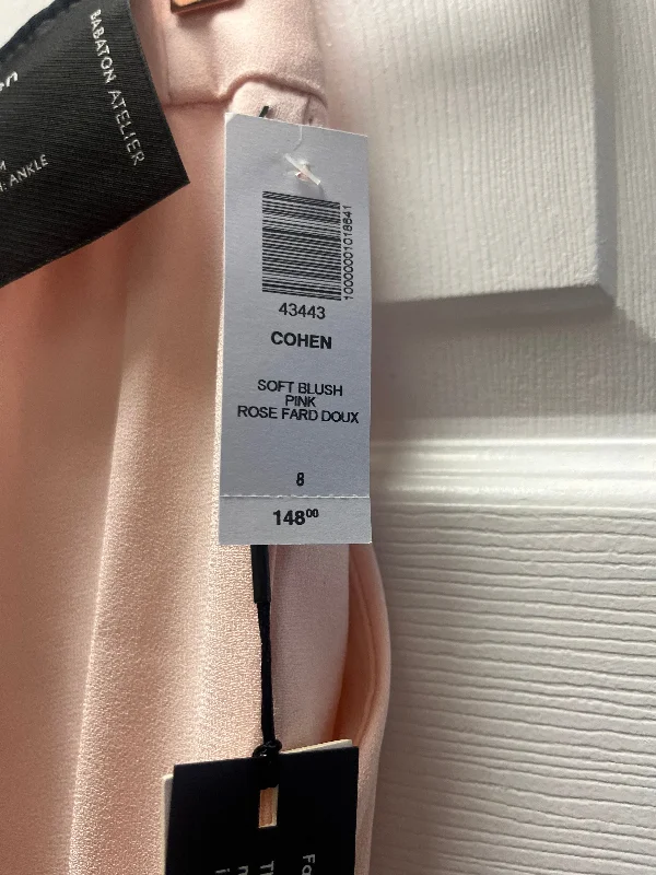 Babaton Cohen Dress Pant Blush Sz 8 NWT Trendy Wide-Legged Trousers