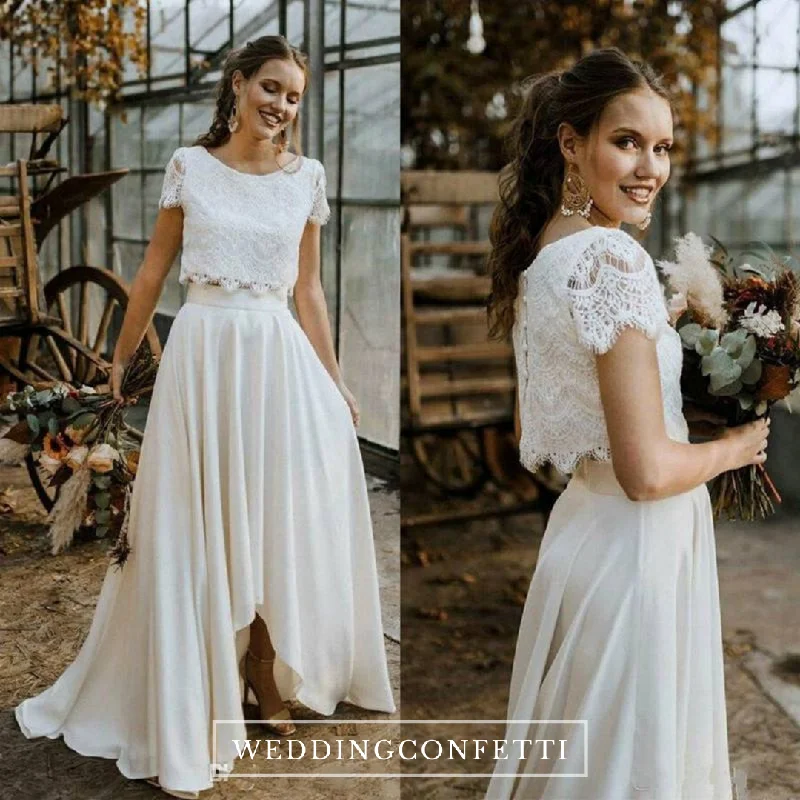 The Haisley Wedding Bridal Separates Cropped Top & Skirt (Customisable) lace skirt intricate