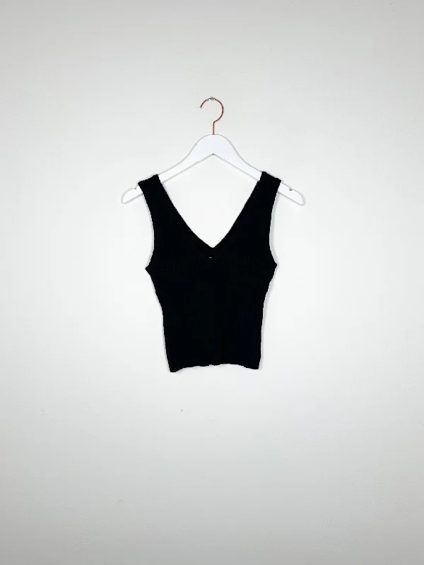 Mozhdeh Matin - Tank Top - Black strappy tank top