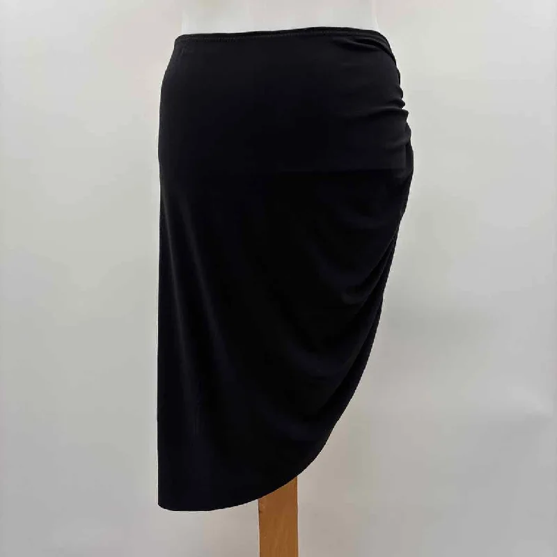 Norma Kamali Women's Size M Black Solid Skirt low waist skirt