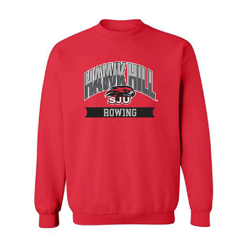 St. Joe's - NCAA Women's Rowing : Evie Holder - Classic Shersey Crewneck Sweatshirt Hoodie with Drawcord Adjustable Secure St. Joe's - NCAA Women's Rowing : Evie Holder - Classic Shersey Crewneck Sweatshirt Hoodie with Drawcord Adjustable Secure