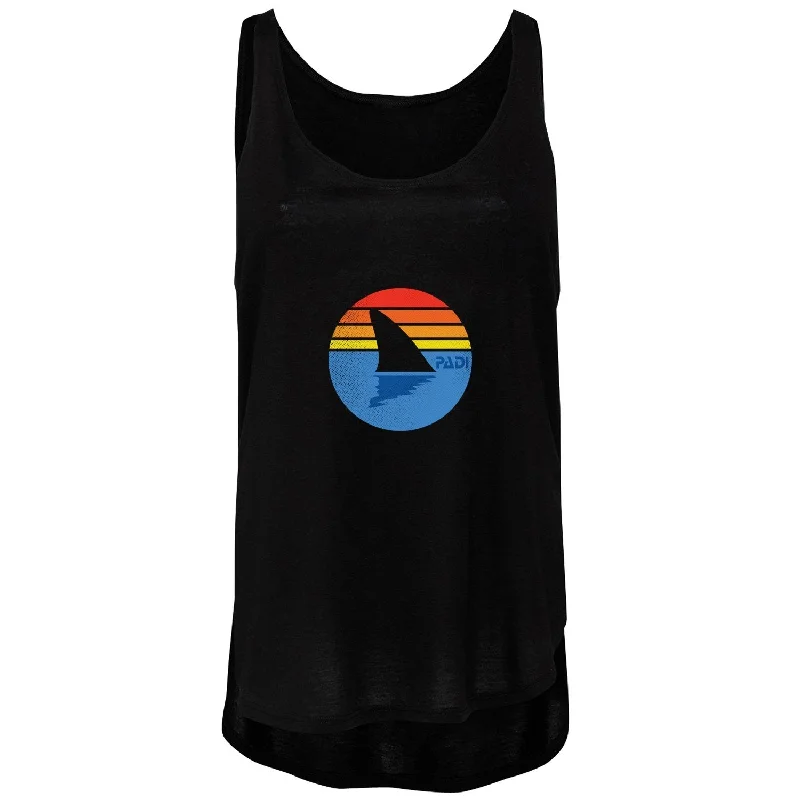 Women's Retro Shark Tank- Black cozy tank top