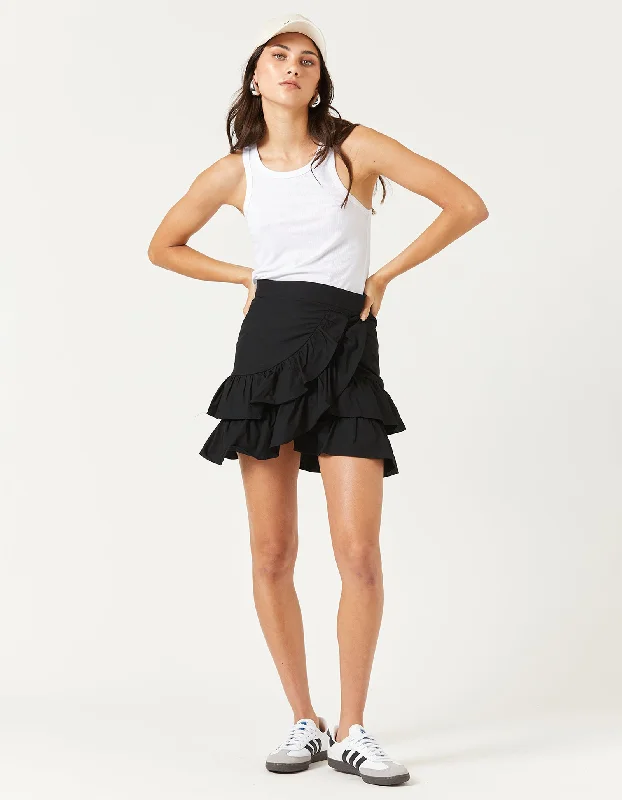 Charles Skirt - Black casual skirt length