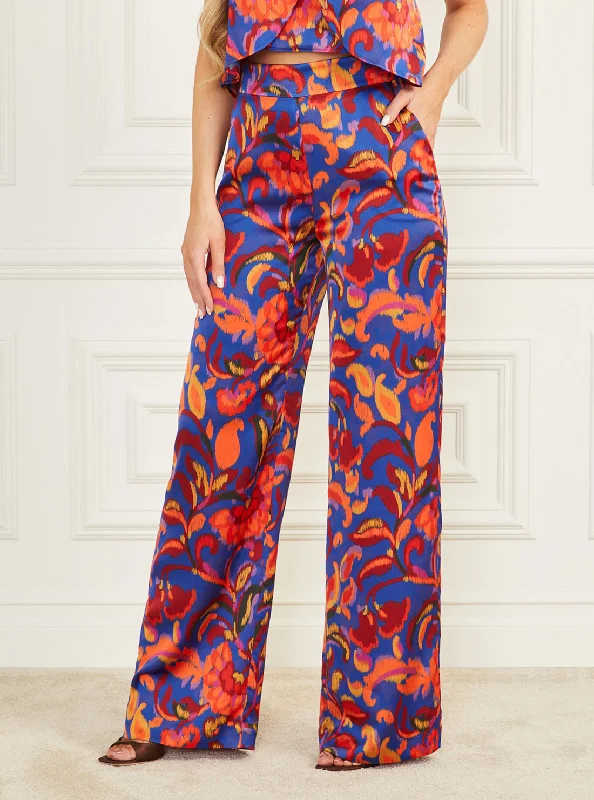 Marciano Betty Blue Printed Pants Slim Fit Casual Pants