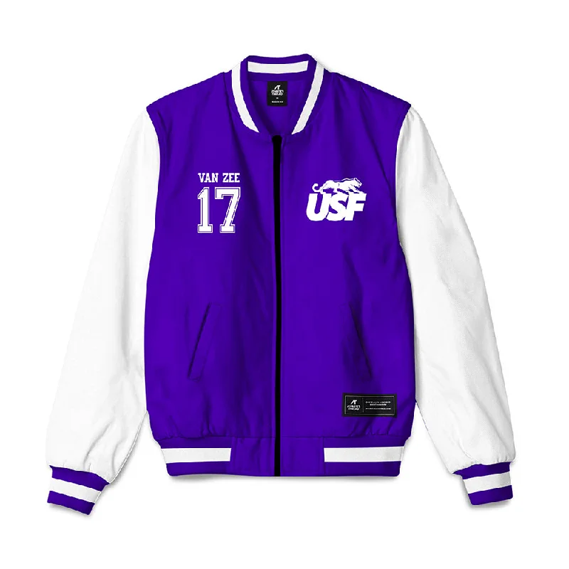 Sioux Falls - NCAA Women's Soccer : Addison Van Zee - Bomber Jacket Zip Front Button Front Snap Front