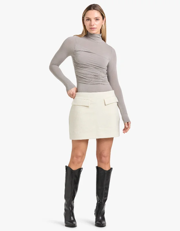 Rhea Skirt - Ivory denim skirt durable