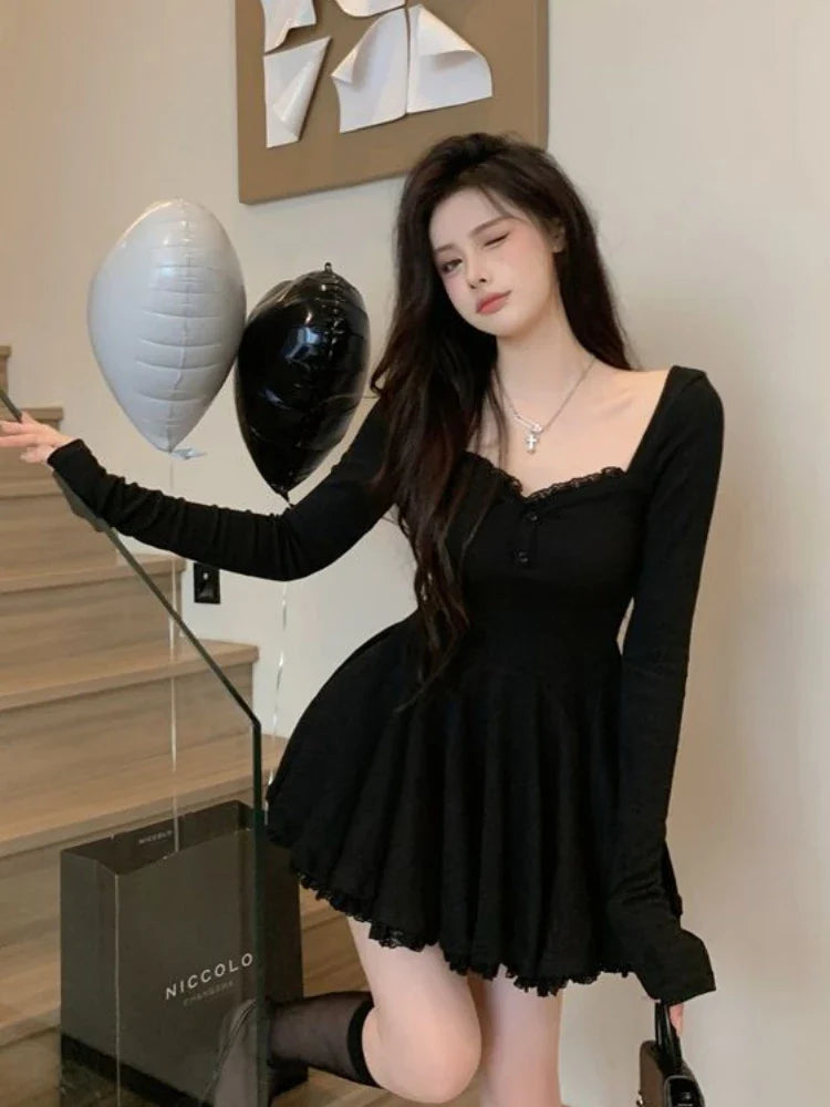 Wjczt Women Fashion Mini Y2K Dress Autumn Spring New Vestidos Female Elegant Chic Slim Sexy Clothes Tunics Seasonal trendy Wjczt Women Fashion Mini Y2K Dress Autumn Spring New Vestidos Female Elegant Chic Slim Sexy Clothes Tunics Seasonal trendy