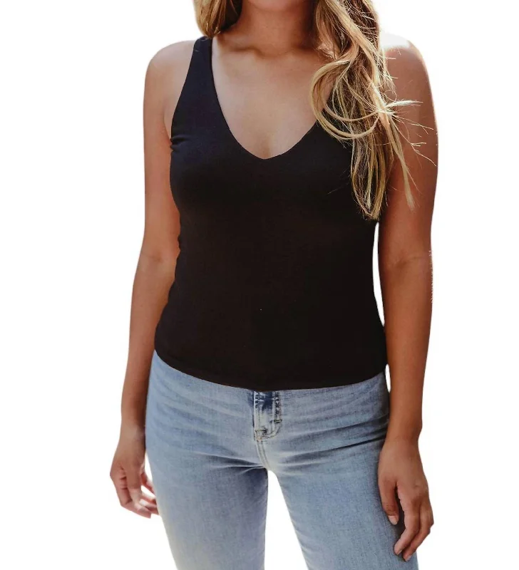 Rj Tank Top In Black vintage tank top