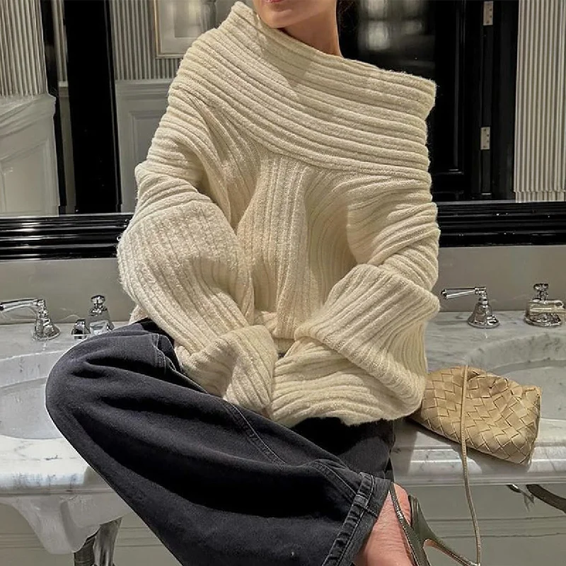 Advbridge sweaters 2024 Autumn and Winter Long Sleeve Top Elegant Socialite Loose Bell Sleeve Sweater Women's Clothing Glossy Satin Silk Advbridge sweaters 2024 Autumn and Winter Long Sleeve Top Elegant Socialite Loose Bell Sleeve Sweater Women's Clothing Glossy Satin Silk