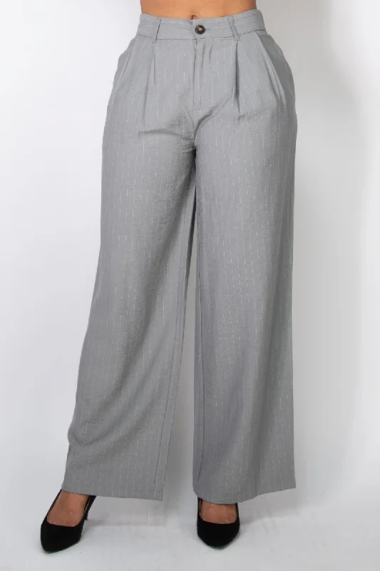 High-rise Stripe Wide Leg Pants Casual Track Pants