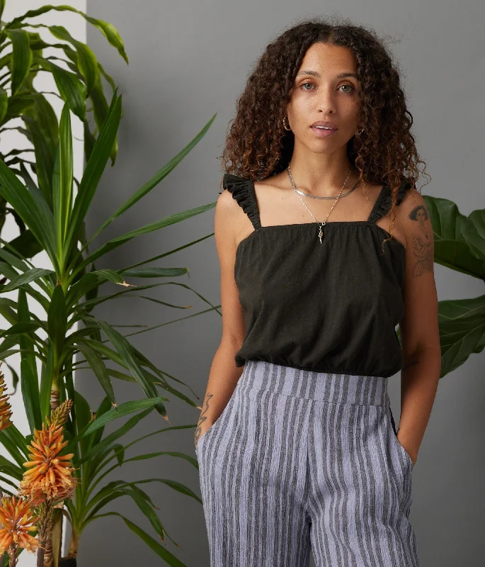 Claire Tank Top - Washed Black soft tank top