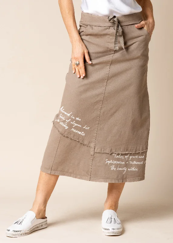 Sana Skirt in Mocha cashmere skirt soft