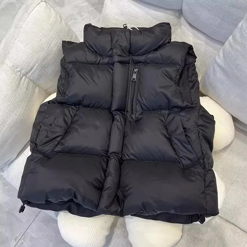 Autumn Boys Down Vest New Winter Girls Thicken Waistcoat Kids Outerwear Vest Children Teens Cotton Jackets Vest For 4-12 Years Quilted Jacket Puffer Jacket Insulated Jacket