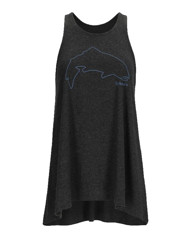 Simms W's Trout Outline Tank one shoulder tank