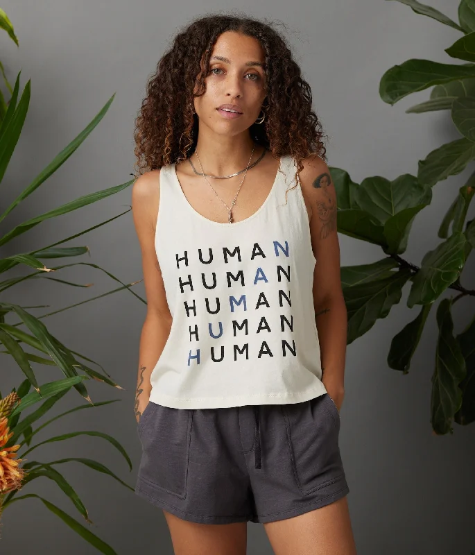 Crossword Easy Tank - Stone stylish tank top