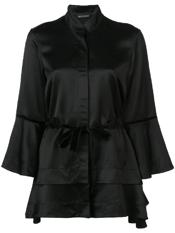 tuxedo satin peplum jacket Satin Jacket Silk Jacket Chiffon Jacket