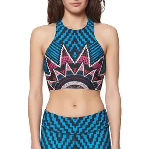 Mara Hoffman Starbasket Racerback Tank metallic tank top