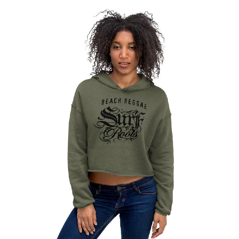 Beach Reggae Crop Hoodie Hoodie with Ribbed Cuffs Snug Fit Comfort