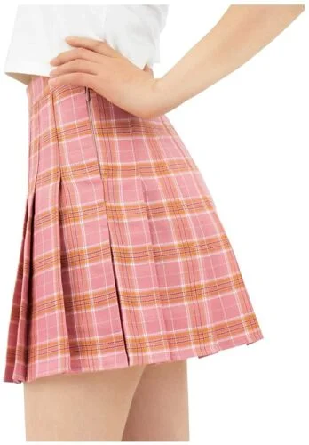 DAZCOS Women Size Large High Waist Plaid Skirt With Shorts Japan Uniform Style S4371699 lace skirt romantic DAZCOS Women Size Large High Waist Plaid Skirt With Shorts Japan Uniform Style S4371699 lace skirt romantic
