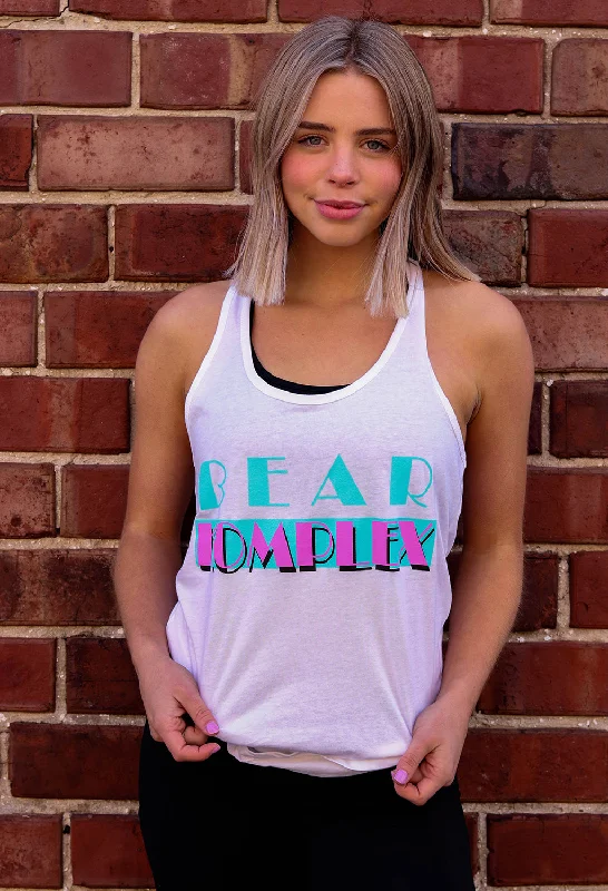 Bear KompleX White Miami Vice Tank crossback tank top