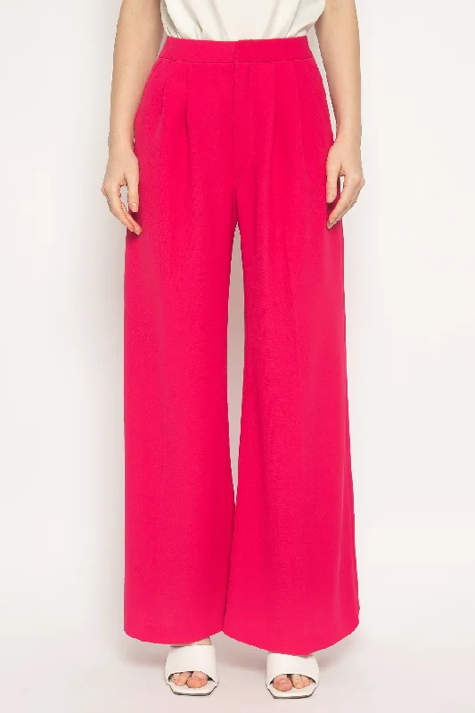 Sydney Pants in Fuschia Casual Plaid Pants