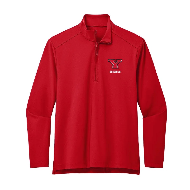 Youngstown State - NCAA Women's Soccer : Emma Berdiner - Premium Quarter Zip Jacket Plaid Jacket Tartan Jacket Houndstooth Jacket