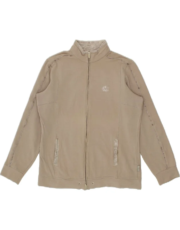 CHAMPION Womens Tracksuit Top Jacket UK 18 XL Beige Cotton Welt Pockets Slit Pockets Flap Pockets CHAMPION Womens Tracksuit Top Jacket UK 18 XL Beige Cotton Welt Pockets Slit Pockets Flap Pockets
