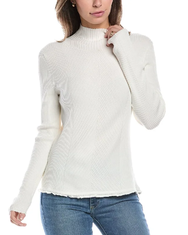 tyler boe Rib Mock Neck Sweater Hooded Sweater Collared Sweater Shawl Collar