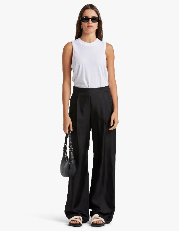 Accolade Pant - Black Stylish Elastic Waist Pants