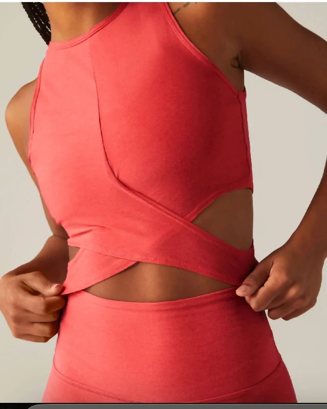 Embrace Cropped Tank In Coral sage tank top