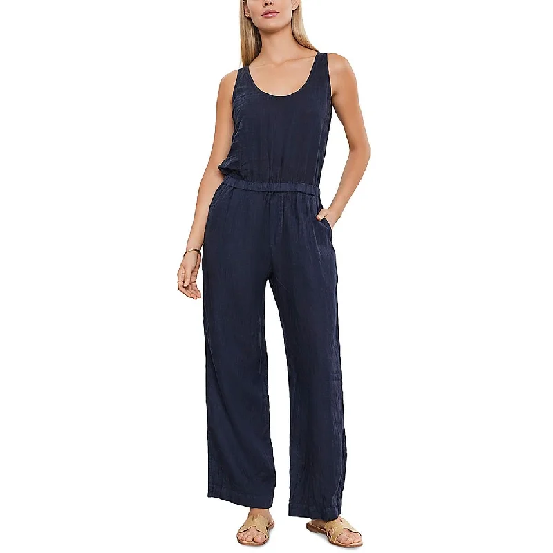 Womens Linen Tank Jumpsuit cropped tank top