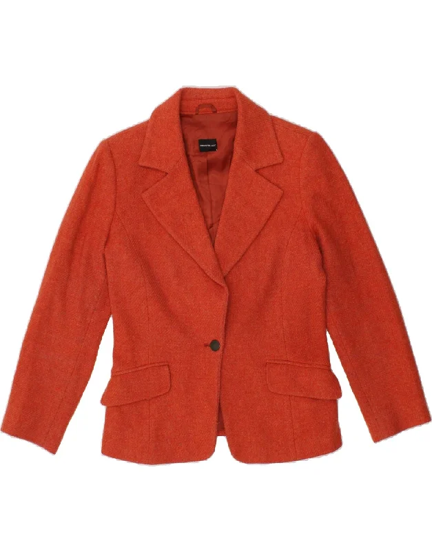 PENNY BLACK Womens 1 Button Blazer Jacket UK 12 Medium Orange Bomber Jacket Anorak Windbreaker PENNY BLACK Womens 1 Button Blazer Jacket UK 12 Medium Orange Bomber Jacket Anorak Windbreaker