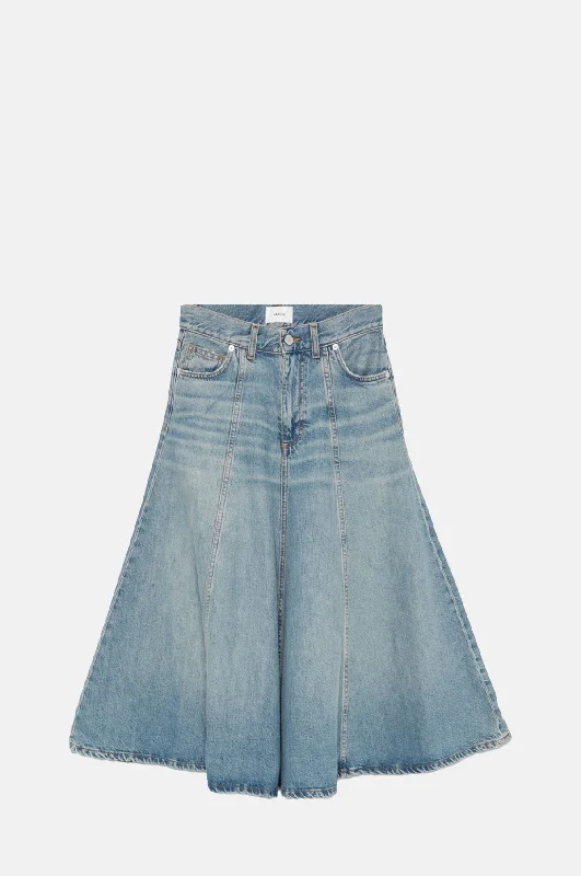 Mid Serenity Skirt Icon Blue silk skirt elegant
