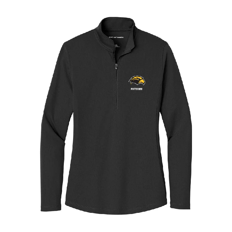 Southern Miss - NCAA Women's Soccer : Rhiley Potteiger - Women's Lightweight Quarter Zip Jacket Knit Fabric Woven Fabric Fleece Fabric