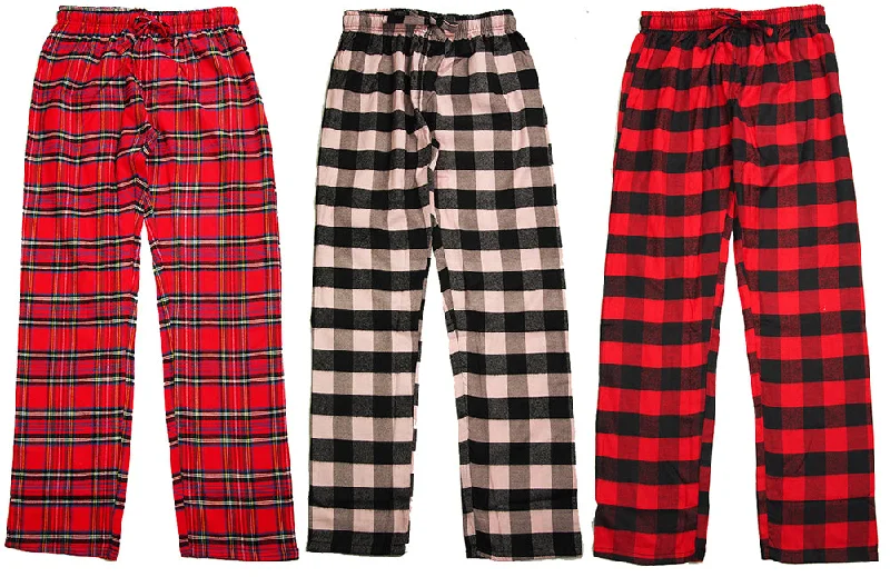 NORTY Women's Cotton Blend Yarn Dyed Flannel Sleep Lounge Pajama Pant Stylish Harem Pants