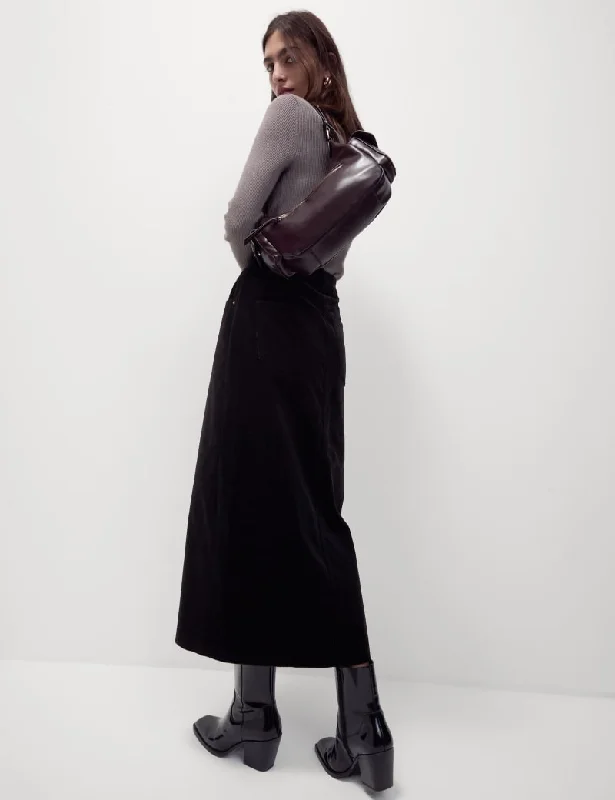 Corduroy Midi Skirt chiffon skirt flowing
