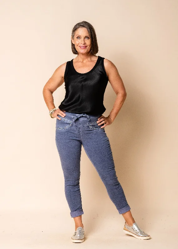 Essie Pants in Denim Blue Relaxed Casual Leggings
