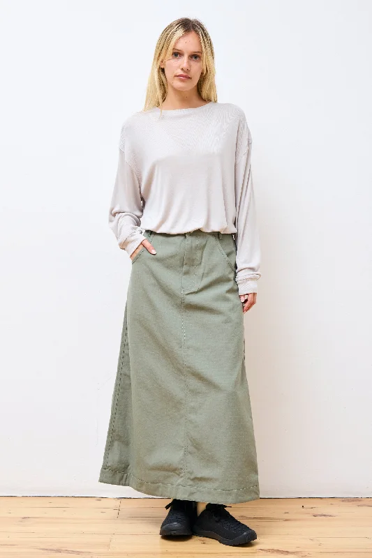 TAKIBI Ripstop Skirt Grey khaki breathable skirt fabric
