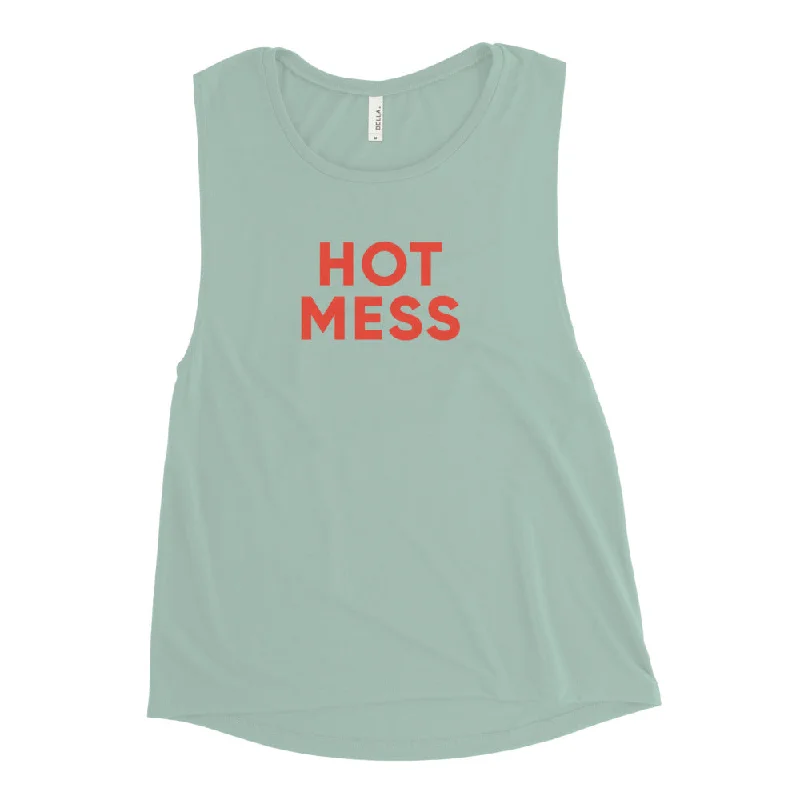 Hot Mess | Women's Muscle Tank slim fit tank