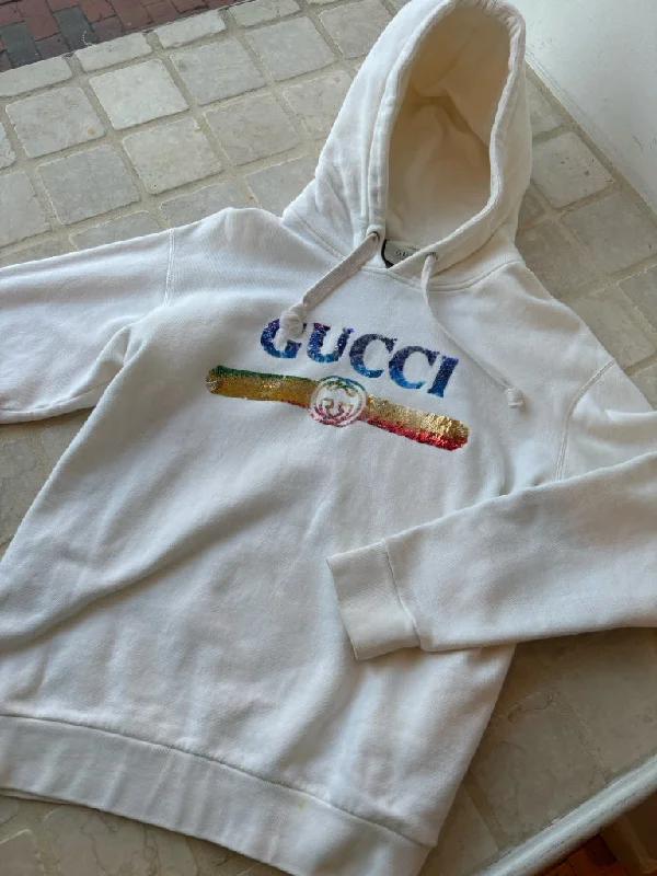 Gucci Sweatshirt (Pre-owned) Hoodie with Typography Text Message