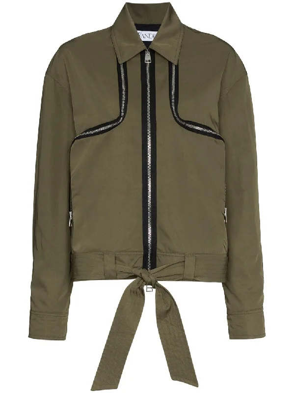 two-way zip detail jacket Plaid Jacket Tartan Jacket Houndstooth Jacket