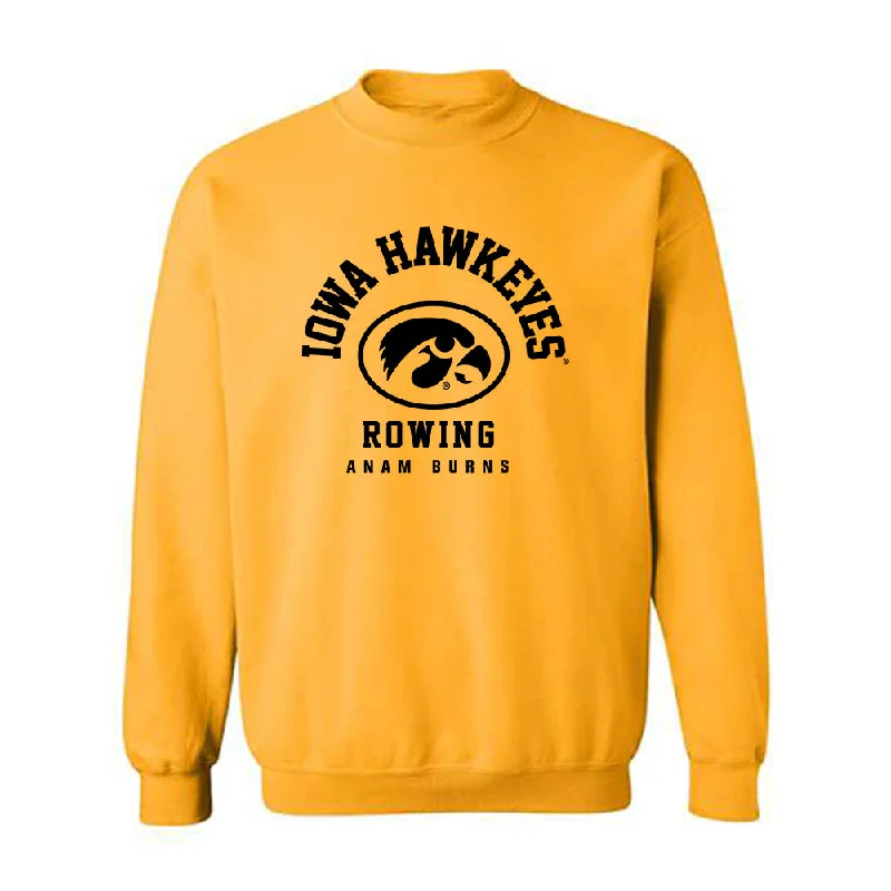 Iowa - NCAA Women's Rowing : Anam Burns - Classic Fashion Shersey Crewneck Sweatshirt Hoodie with Drawstring Waist Adjustable Fitted Iowa - NCAA Women's Rowing : Anam Burns - Classic Fashion Shersey Crewneck Sweatshirt Hoodie with Drawstring Waist Adjustable Fitted