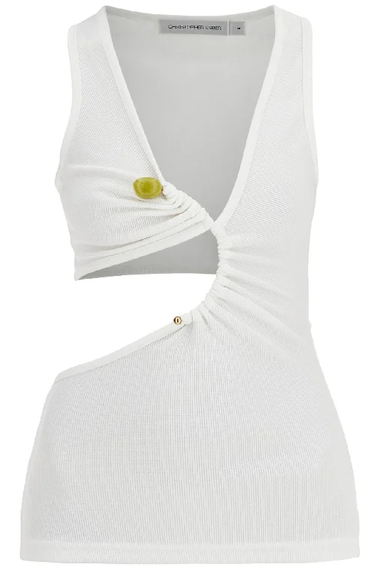"stone arc tank top for 24041158 WHITE activewear tank top