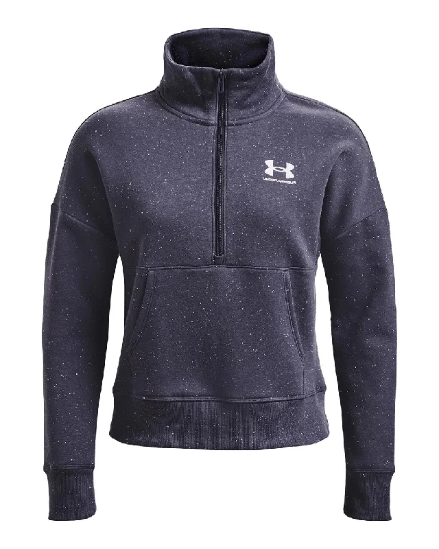 Under Armour Womens Rival Fleece 1/2 Zip Jacket Knit Fabric Woven Fabric Fleece Fabric